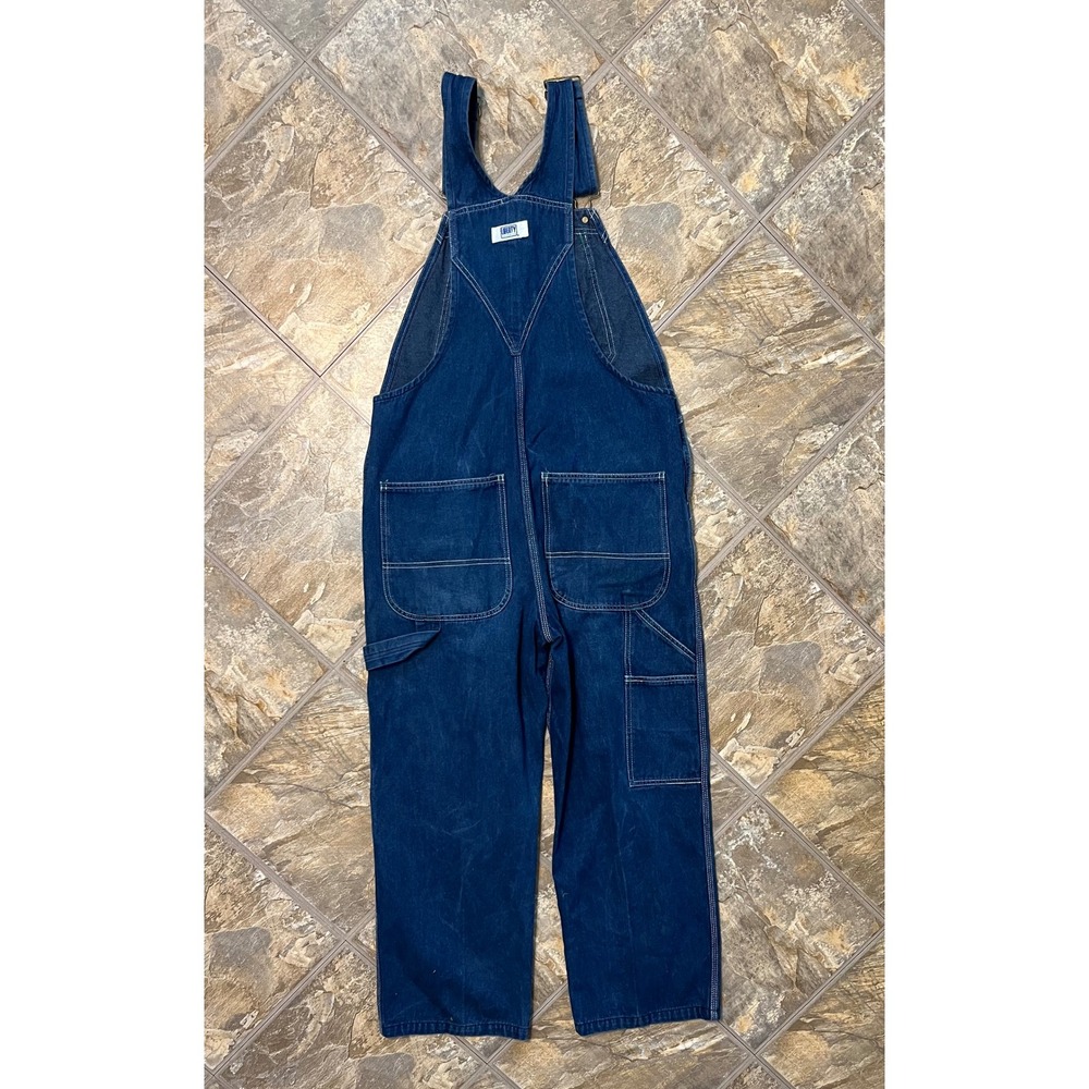 Liberty Overalls Mens 34x29 Blue Denim Bib Workwear MOV18006DB - Picture 5 of 8